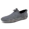 Men's Trendy Genuine Leather Slip-on Casual Shoes - Breathable, Versatile, Lazy Style