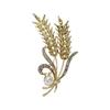 Golden Wheat Ear Brooch: Elegant Women's Suit Jacket Pin & Versatile Clothing Accessory