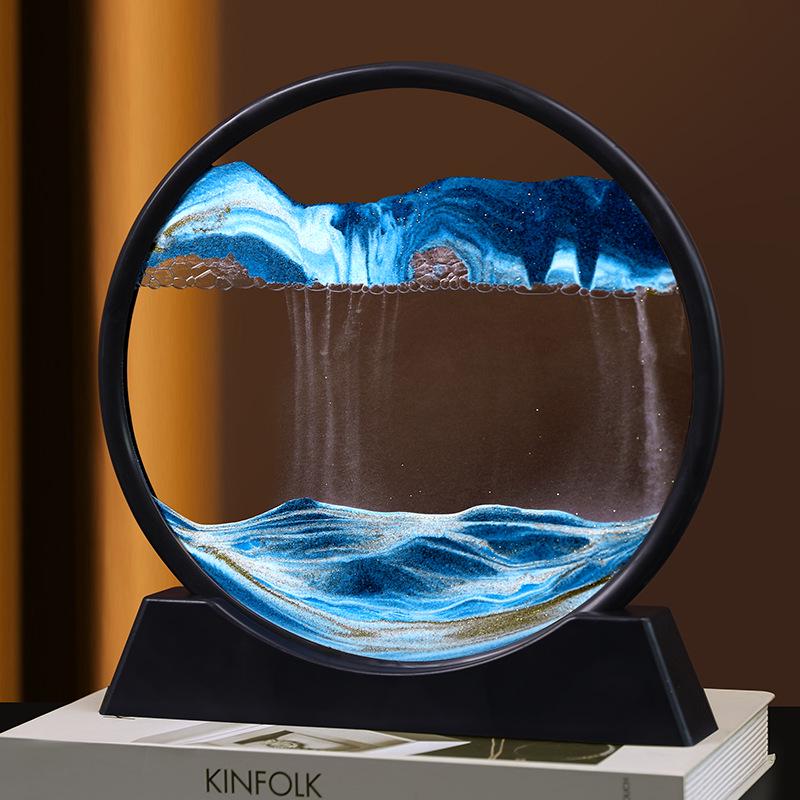 3D Quicksand Hourglass: Stereoscopic Table Ornament for Office and Home Decor