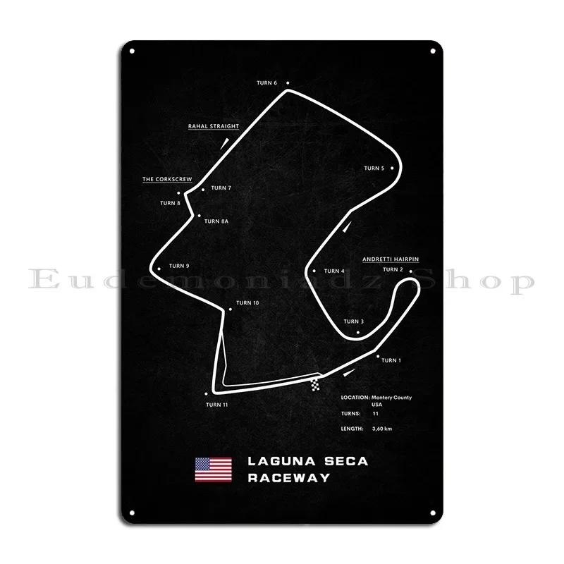 Laguna Seca Circuit Metal Sign Club Party Wall Custom Printed Classic Tin Sign Poster