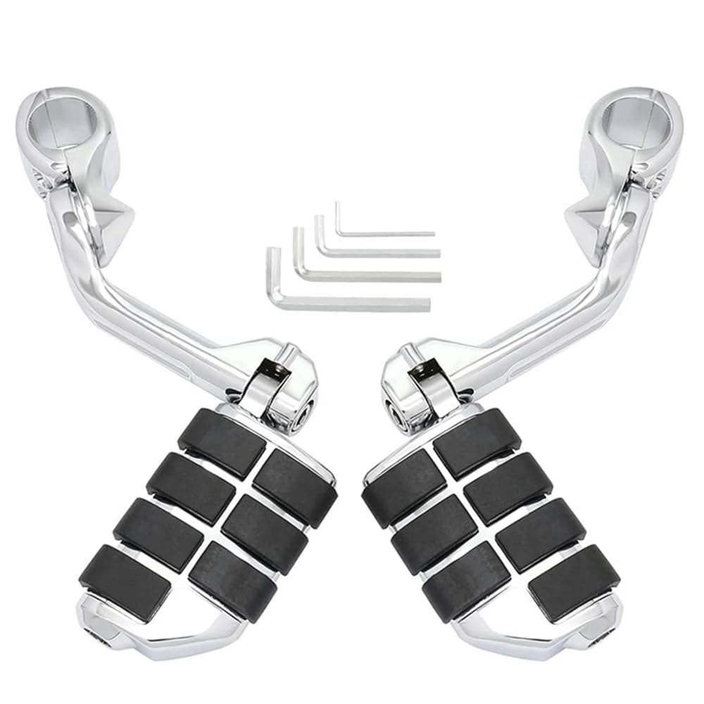 

MAKGAGAAI Motorcycle 32mm Highway Engine Guard Bar Compatible with Electra Road Street Footpegs, Footrests, Glide, King, Glide, etc.