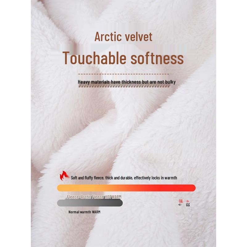 Women's Fleece Lined Windbreaker: Lamb Wool, Warm Velvet, for School Uniforms, Spring & Autumn 