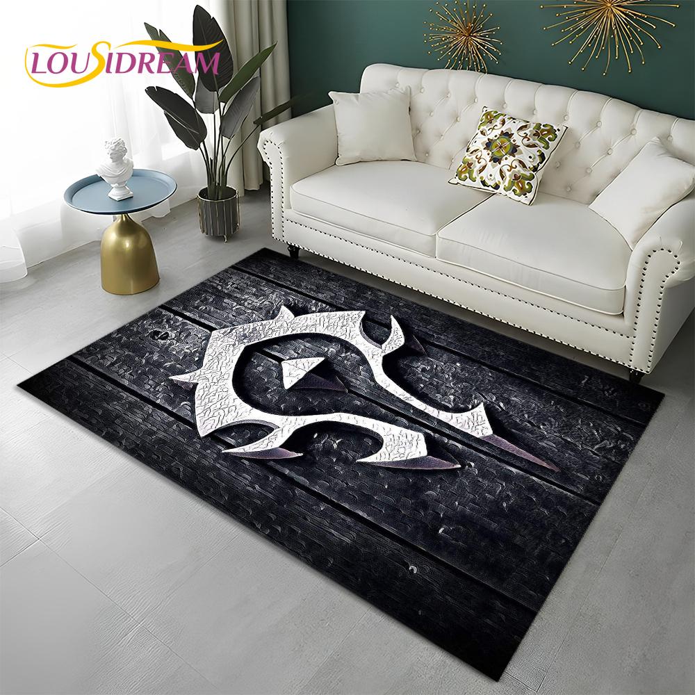 World of Warcraft Game WOW Lich King DH Carpet Rug for Home Living Room Bedroom Sofa Doormat Decor,Area Rug Non-slip Floor Mat
