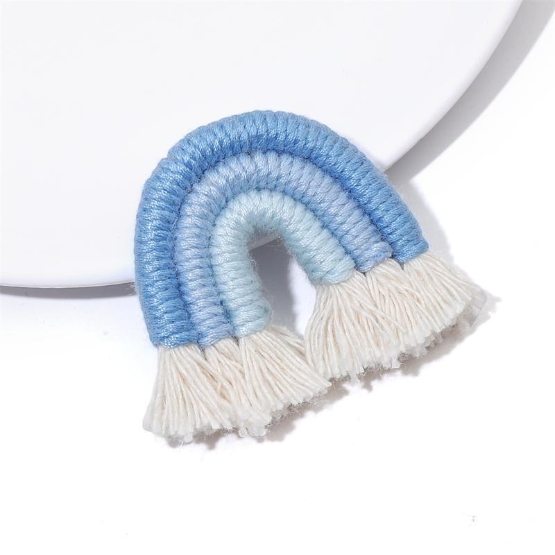 

1 шт./пакет, тканевый кулон с кисточками в этническом стиле, цвет радуги для DIY, серьги, ожерелье, брелок, аксессуары для изготовления ювелирных изделий 7