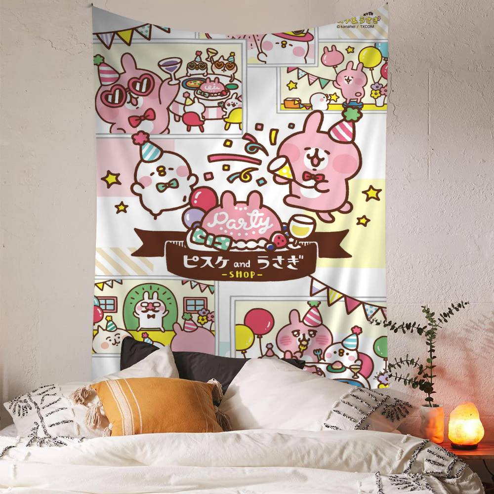 UUsagi piske Cartoon Tapestry Art Science Fiction Room Home Decor Art Home Decor