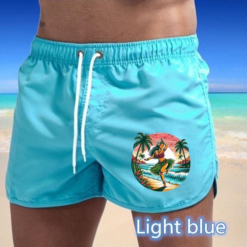BBK-87 Summer New Men's Quick-Drying Swim Trunks Sports Pants Swimwear Beach Shorts Jogging Shorts Sports Creative Basketball Print
