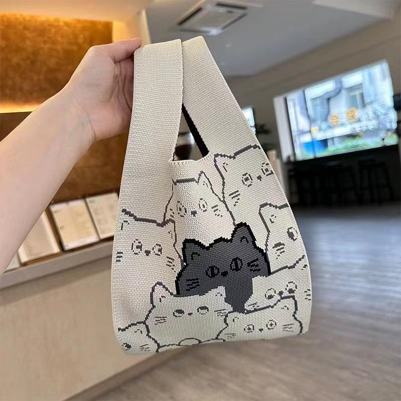 High quality thickened birthday banquet baby gift bag knitted bag gift woven bag handbag tote bag women's bag