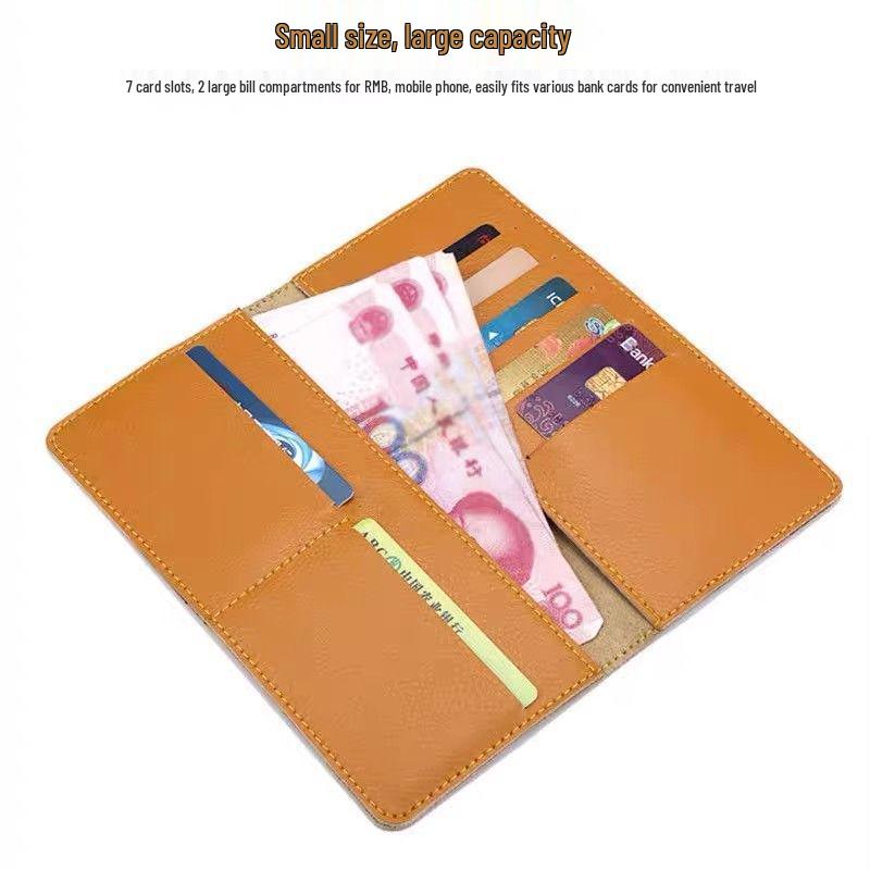 Korean Style Women's Long Leather Wallet - Gold, Solid Color, Large Capacity, Multifunctional Clutch