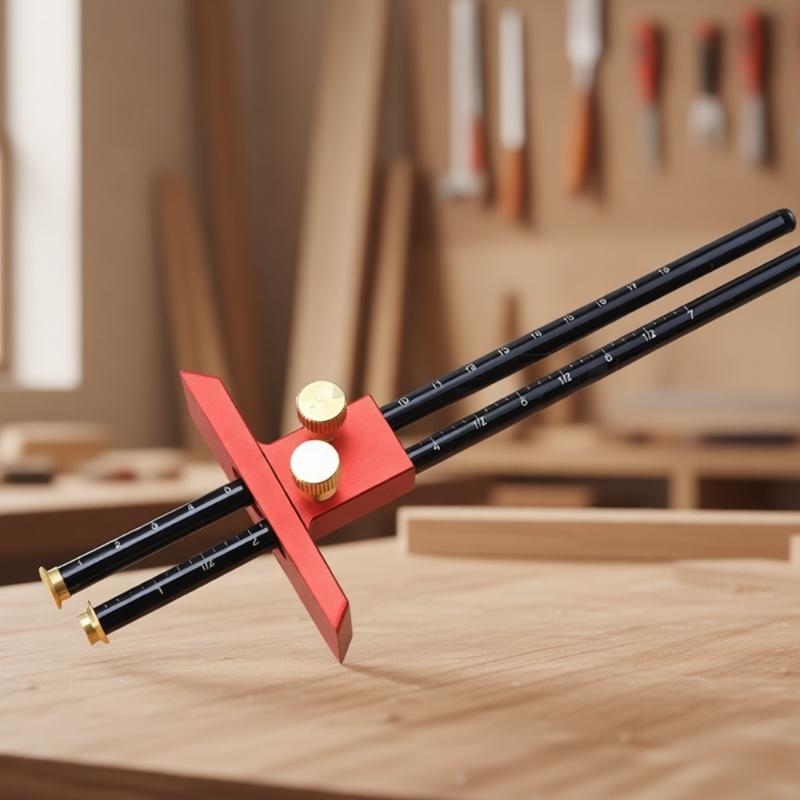Marking Gauge Woodworking Scriber Duct Automatic Scriber Tool European Stainless Steel Double Head Mortise Gauge M4YD