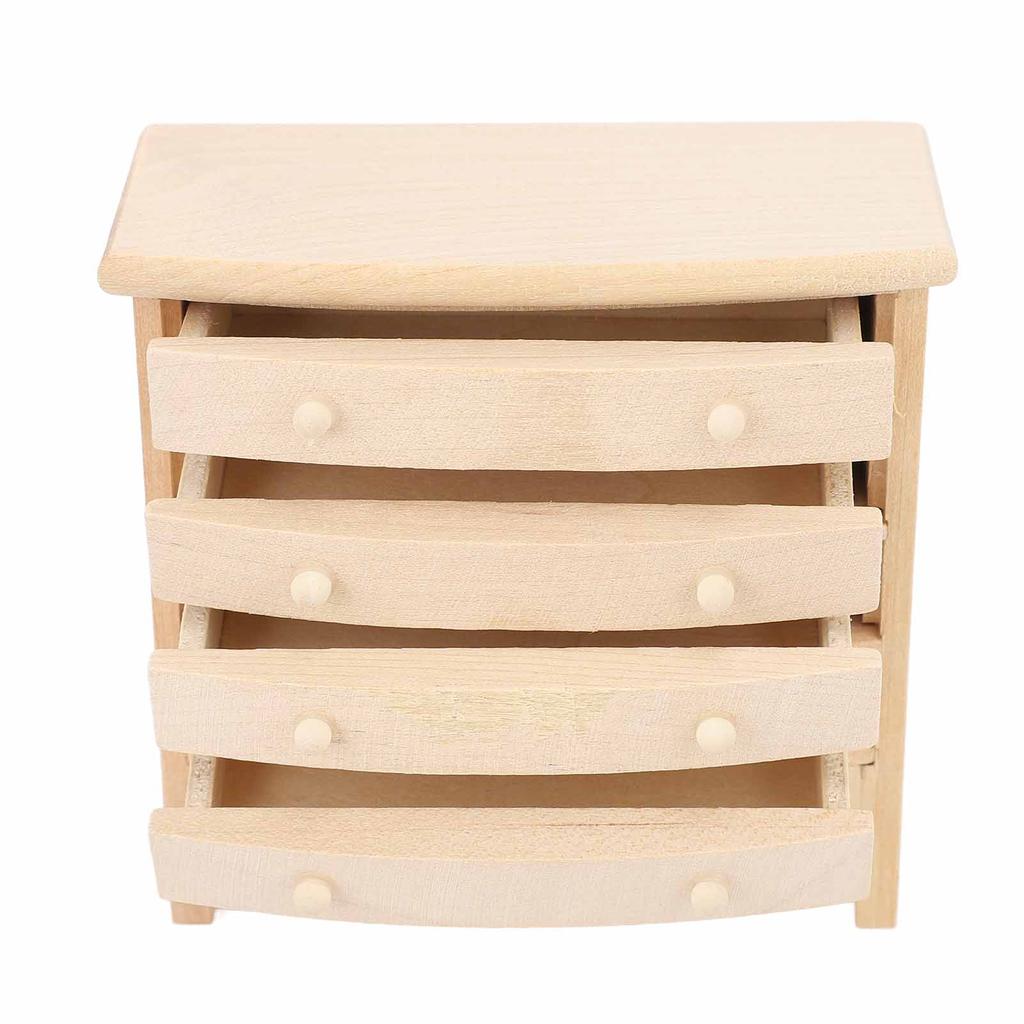 1:Dulăpior cu sertare multiple pentru casă de păpuși la scara 1/12, din lemn, miniatural, comoda pentru decor