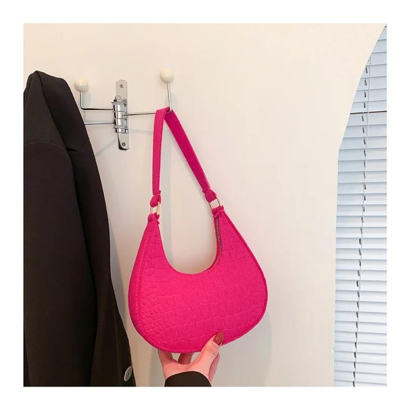 Temperament Handbag Casual Trendy Stone Pattern Shoulder Bag Single Shoulder Design Winter Fashion Women'S Underarm Bag