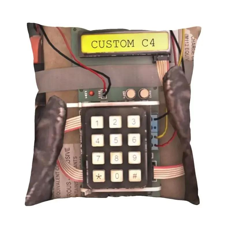 

for Sofa Soft Game Throw Pillow Cover Home Decor Nordic Bomb Timer Cushion 12x12Inch