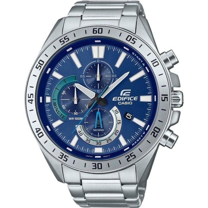Casio Edifice Chronograph Men s Analog Blue Dial Stainless Steel Band EFV-620D-2AVUDF. Stainless Steel. Classic.