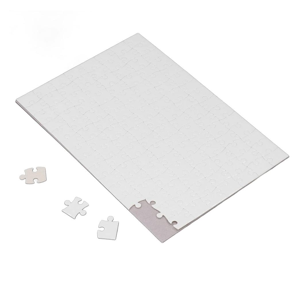Printable DIY Blank Jigsaw Puzzles, White, Transfer Puzzles, Craft, Dye-Sublimation Heat Transfer, A4 Size, 20cm x 29cm, 120 Piece Kit, 10 Sets