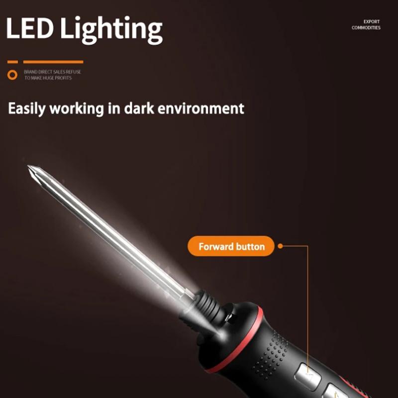 Maizhe USB Rechargeable 3.6V Electric Screwdriver With LED Light Cordless Mini Power Tools Multipurpose For DIY Household