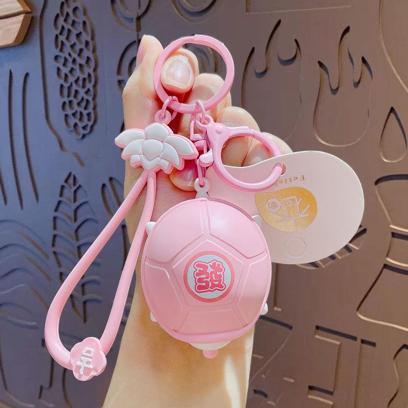 Creative Cartoon Shrinkage Turtle Doll Keychain Pendant Female Cute Couple Bag Keychain Pendant Small Gift