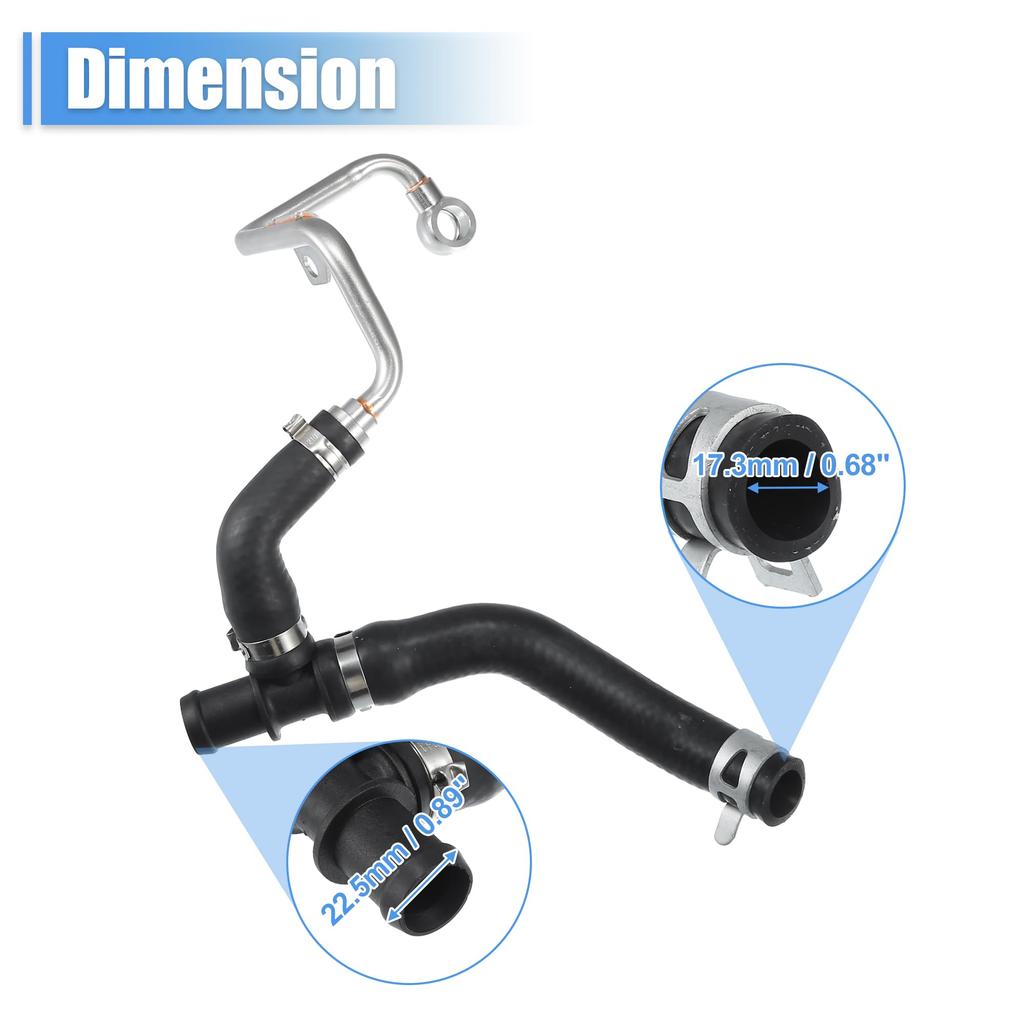 X AUTOHAUX Compatible with Mini Cooper Coolant outlet hose and coolant return Replacement for OEM part number 2009-2015 engines. pipe.
