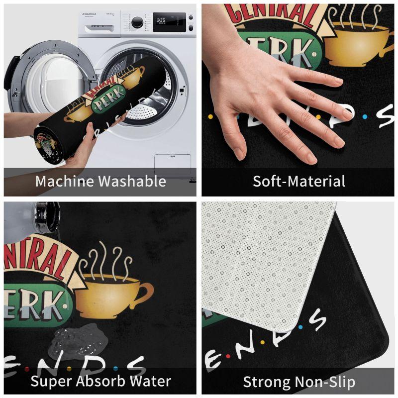 Classic Friends TV Show Funny Quotes Printed Front Door Mat Anti-Slip Waterproof Doormat Floor Bath Rug Kitchen Entrance Carpet