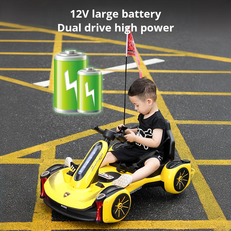 Children's Electric Car 360 Degree Drift Four-wheeled Dual Drive Can Sit Baby Remote Control Toy Car All Terrain Vehicle