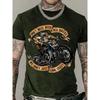 Motorcycle T-Shirt Men 3D Eagle Graphic Short Sleeve Vintage Streetwear Ride Biker T Shirt For Men Clothing Oversized Tees Tops