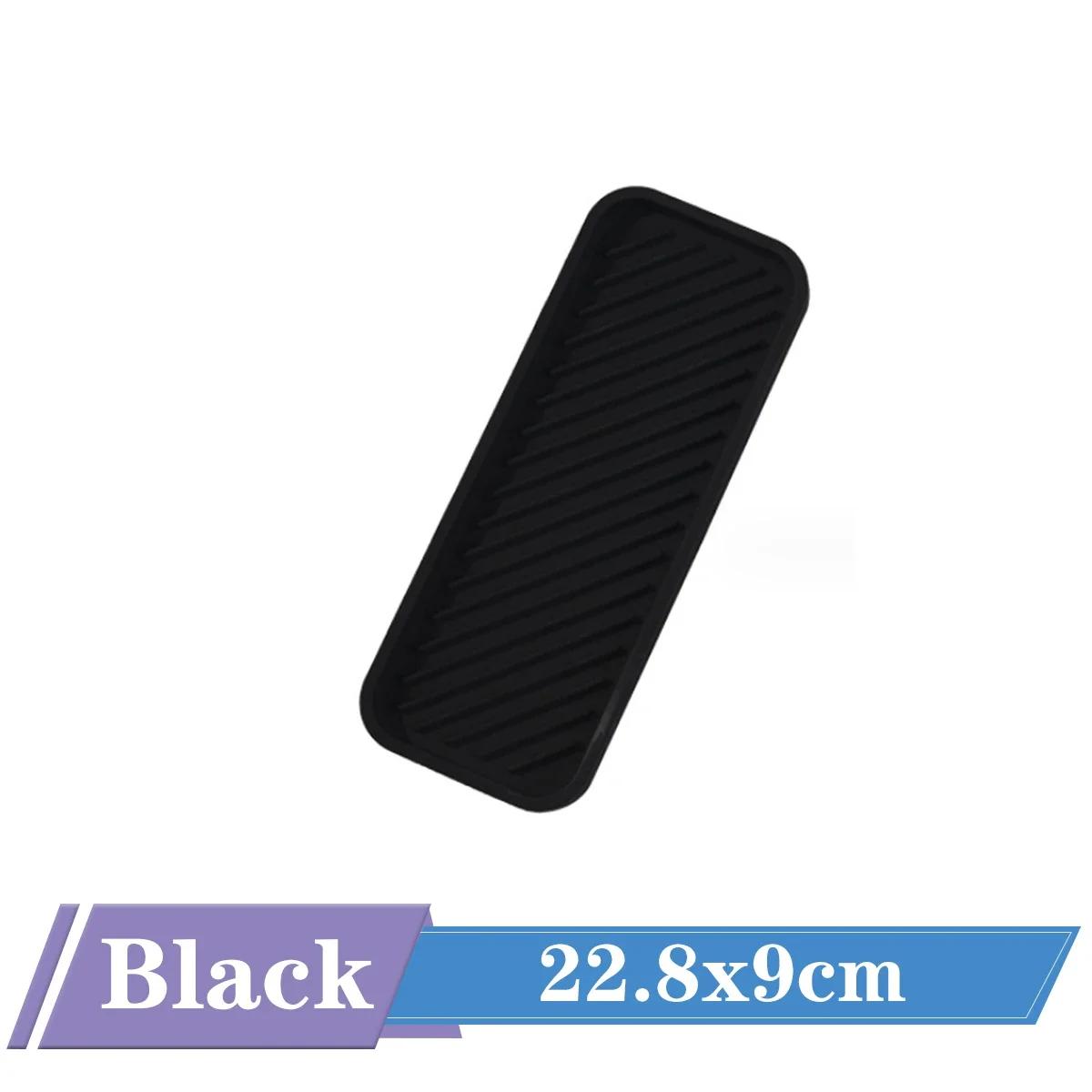 

23*9cm Kitchen Silicone Sink Holder Soap Dispenser Countertop Tray Bathroom Shower Shampoo Bottle Storage Tray Draining Pad