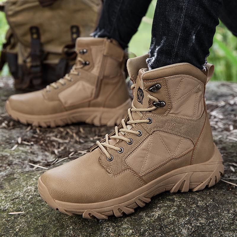 Men s Autumn Combat & Assault Boots - Large Size Outdoor Tactical & Mountaineering Desert Boots 46 песочный