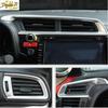 Silver Front Dashboard Air Vent Outlet Cover Trim For Honda Fit Jazz 2014-