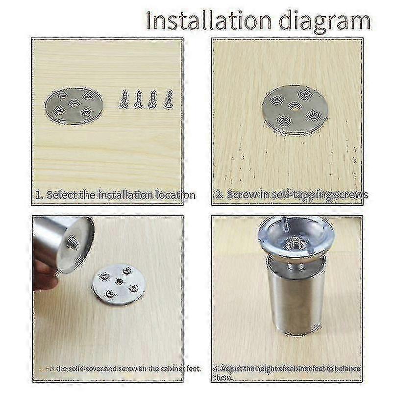 Stainless Steel Furniture Legs Adjustable Sofa Legs Cabinet Table Feet Heavy Duty Replacement Bar Worktop Support 2025