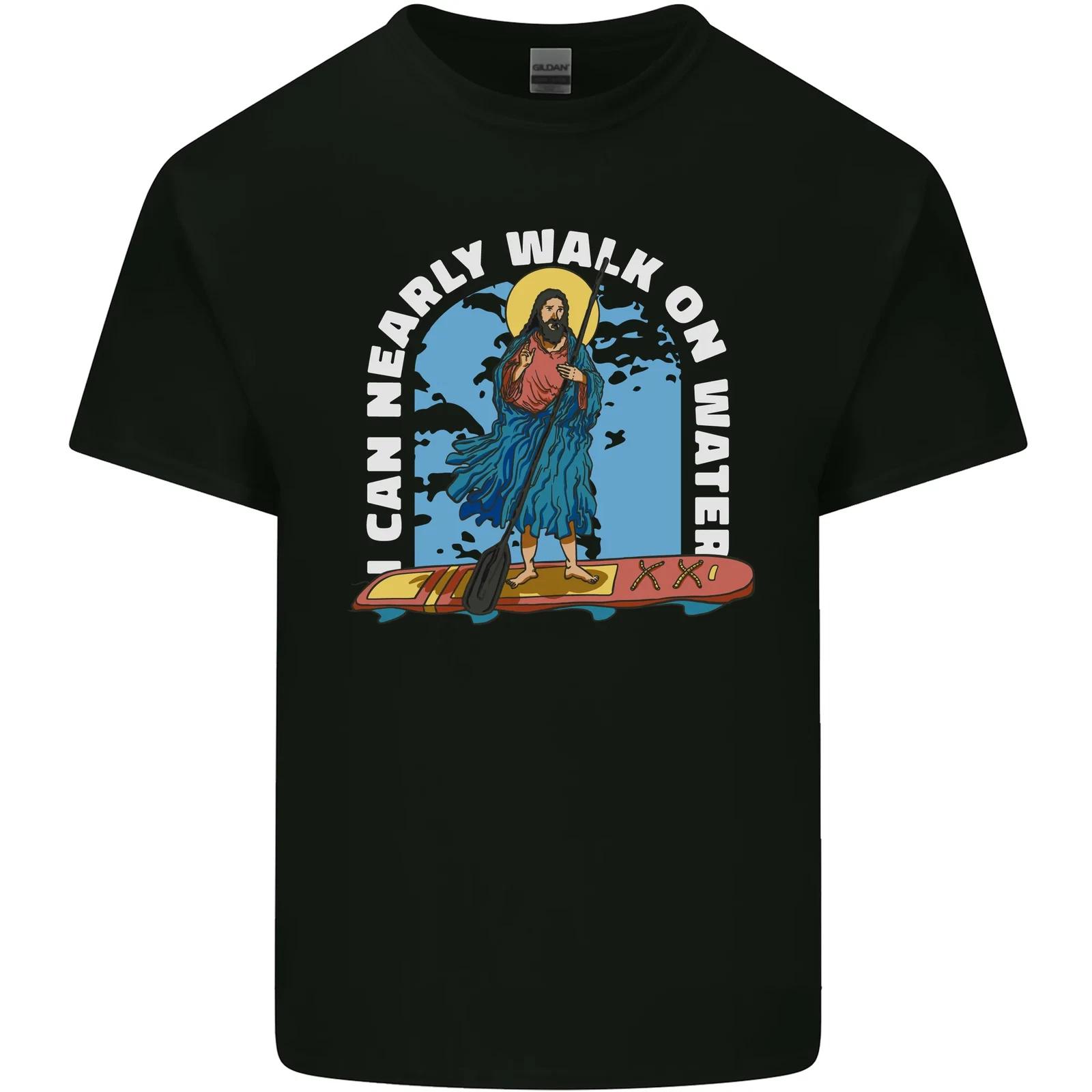 Funny Paddleboarder Jesus Paddleboarding Kids T-Shirt Childrens 3XL