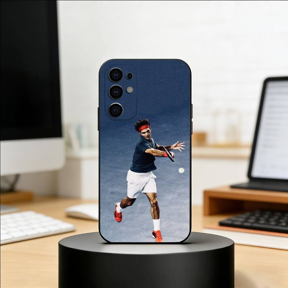 R-Tennis-Roger Federer Handyhülle Für Samsung S25,S24,S21,S22,S23,S30,Ultra,S20,Plus,Fe,Weiche Silikon Schwarze Hülle