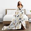 Cute Dogs Animal Print Throw Blanket Ultra Soft Warm All Season Decorative Pet Bones Flannel Blankets for Bed Chair Car Sofa Cou