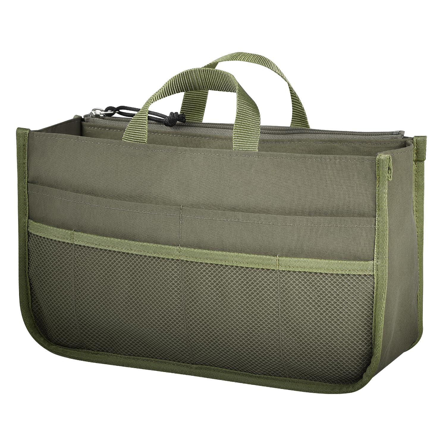 

Шамбуа Сделано в Органайзер Внутренняя сумка для канцелярских принадлежностей Многокарманная сумка-в-сумке, Япония, Бежевый/Черный/Хаки, (хаки)