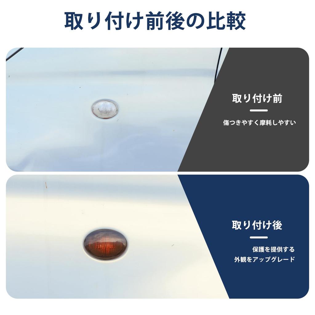 Hcilloend Set of Turn Signal Covers for the New Fiat 500 Side Turn Signal Light Leaf Spring Steering Light Leaf Steering Light Panel Frame Ring Light