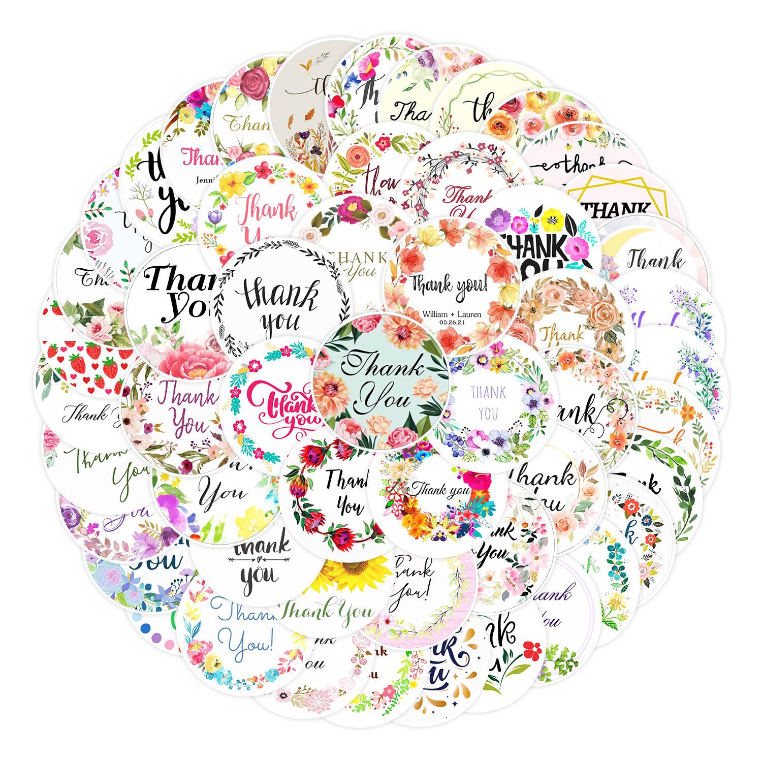 

50 Thanks To Graffiti Stickers Suitcase Car Notebook Refrigerator Water Cup Waterproof Decorative Stickers