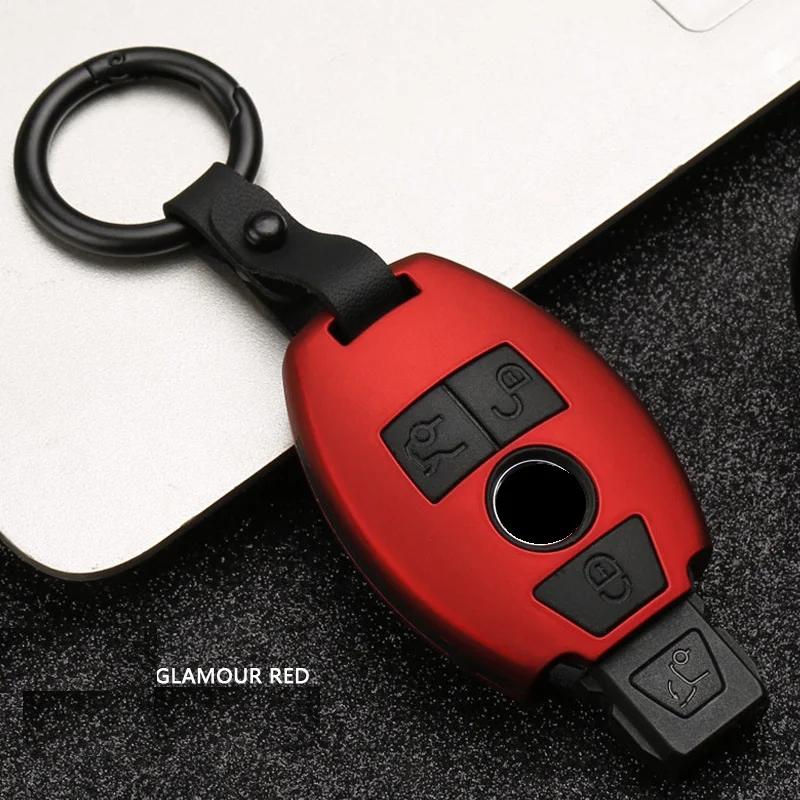 Interior Mouldings ABS Carbon Fiber Car Remote Key Case Cover For Mercedes Benz A B R G Class GLK GLA W204 W251 W463 W176