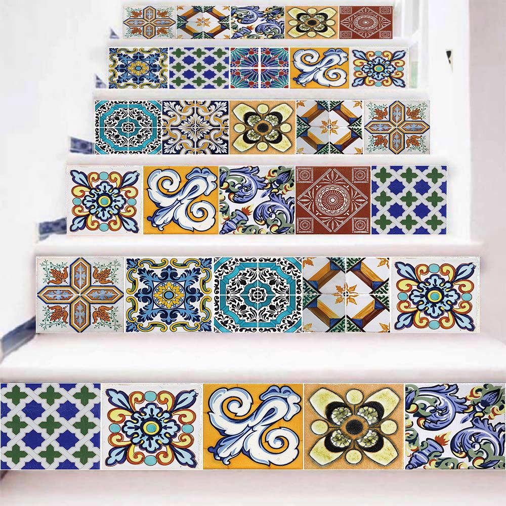 Creative Self-Adhesive Stair Sticker Living Room Diy Decoration Home Waterproof Wall Sticker Lt6-101
