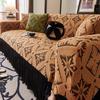 Jacquard Sofa Cover with Skirt Universal Full Coverage Stretch Slip Proof Fabric Couch Dust Protector