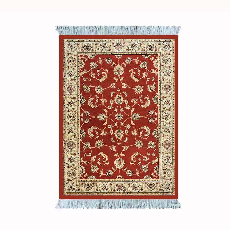 Persian Mini Woven Rug Mat Mouse Pad Vintage Style Rug Pattern Cup Laptop Mouse Pad with Edge Home Desk Decorative Coaster