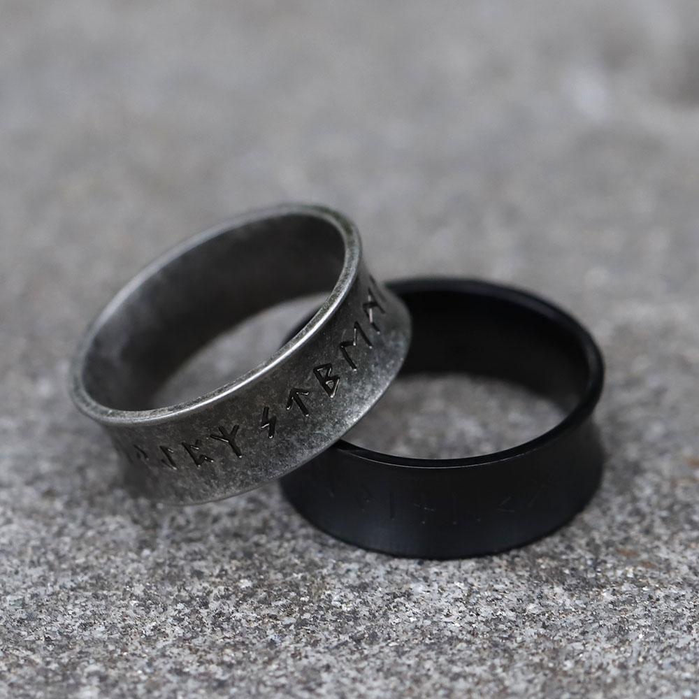 New Creative Design Stainless Steel Viking RUNE Ring Men Nordic Trinity Wedding Rings for gift Fashion Jewelry