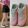 Spring and Autumn New Women's Retro Color Matching Lace-up Low-top Rubber Flat Shoes Fashion Women's Sneakers Vulcanized Shoes