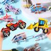 50pcs 3D Cartoon Car Paper Jigsaw Puzzle Construction Truck Toys Kids Birthday Party Favors Gift for Children Early Education