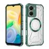KEYSION Transparent Magnetic Case for VIVO Y16 Soft Silicone+PC Heavy Duty Shockproof Phone Back Cover for VIVO Y16