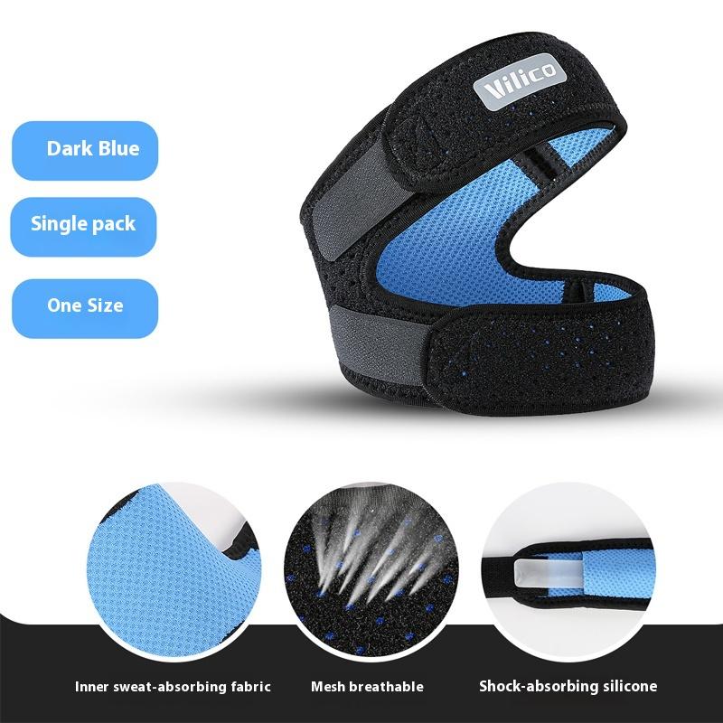 1Pc Band Strap Patellar Tendon Support Strap Adjustable Iliotibial Kneethigh Hip Itb Syndrome Compression Wrap Support синий