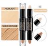 Color Makeup Double Head Concealer Stick Three-dimensional Trim Brightening Face Highlight Concealer Pen Color Trim Stick