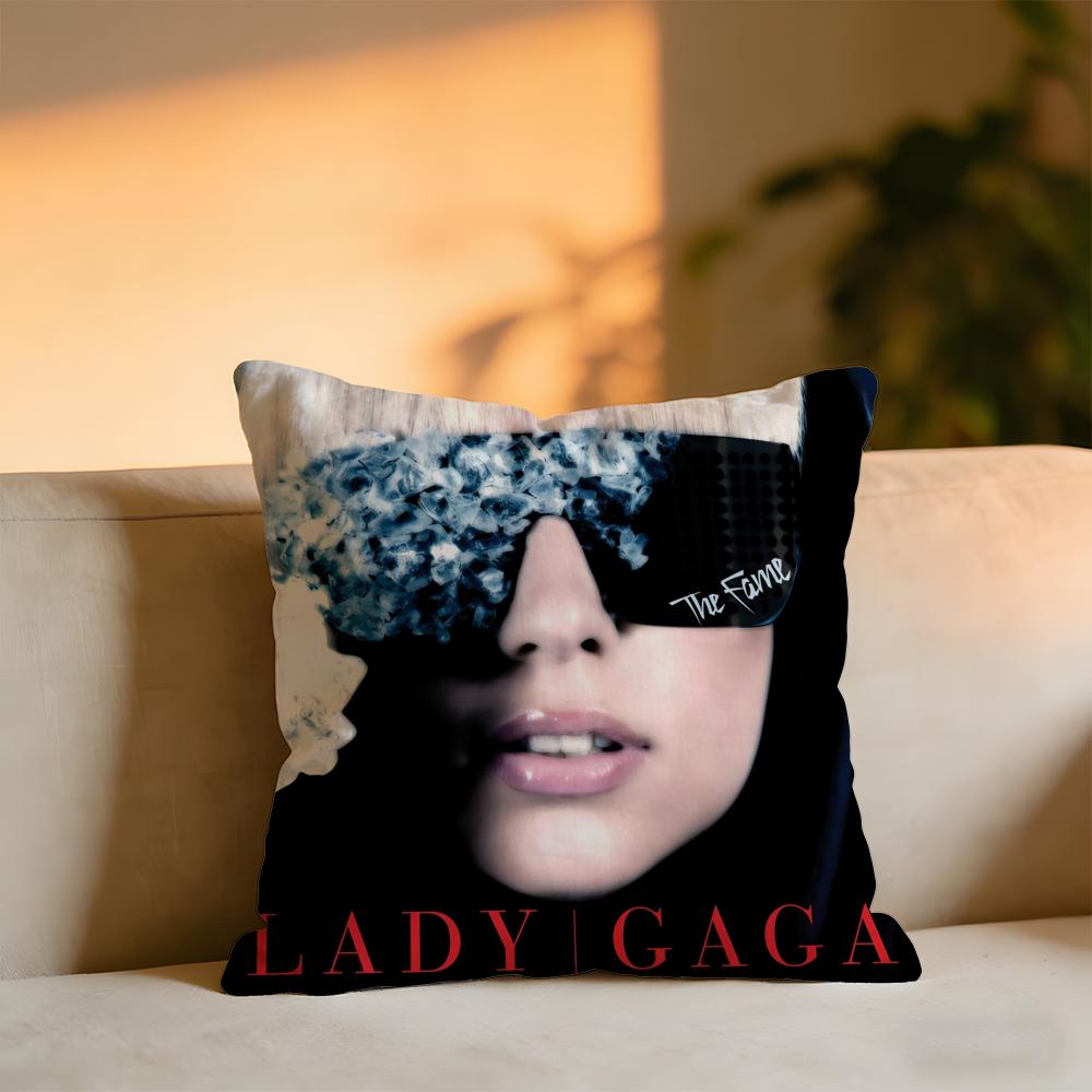 Lady Gaga Cushion Cover Cozy Velvet Throw PillowSoft Warm Cushion For Sofa Bed