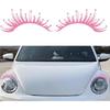 Wuyaoyao 2PCS Car Headlight Eyelashes Stickers, Reflective Eyelash Car Stickers, Waterproof Cute Fake Eyelash Decals for Headlights, Universal