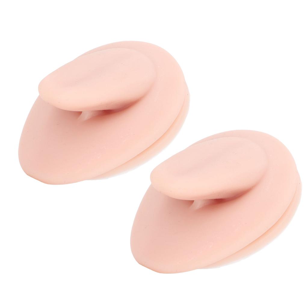 2pcs Silicone Tongue Model Lifelike Soft Human Tongue Model for Piercing Practice Display