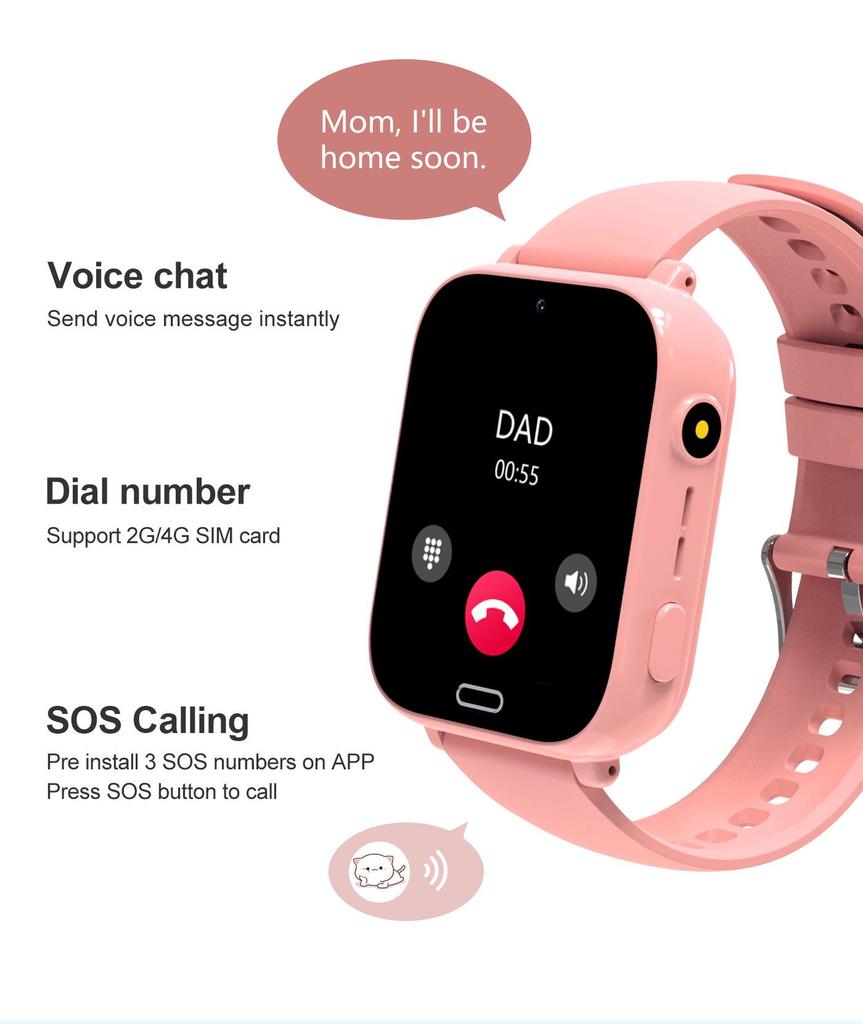 4G Kids Smartwatch with Video Call, Photo, and GPS for Boys and Girls