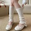 Wool Sock Hoods, Thick Socks for Autumn and Winter, Extra Warm Knitted Leg Coverings with Lace Trim, Ankle Socks, Long Socks, Children's Items
