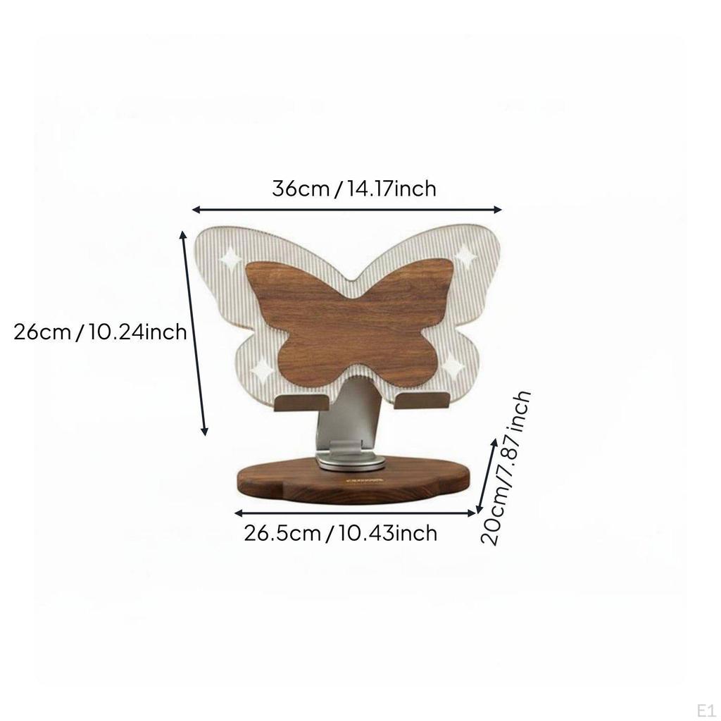 Decorative Computer Riser Heat Dissipation Butterfly Laptop Stand Adjustable Height Design